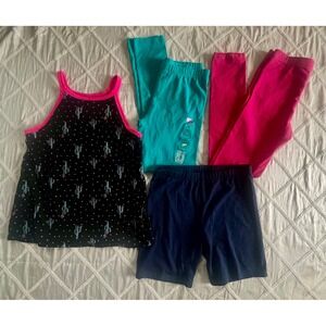 New SO Girls Outfit Tank Top Shorts Leggings Bundle Cactus Print Size L (10/12)